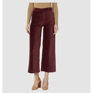 NWT Frye Nadia Wide Leg High Rise Cropped Velvet Pants